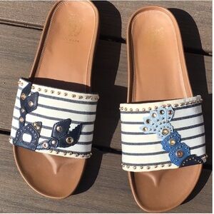 Cole Haan Pinch Lobster Montauk Slides Studded Sandals